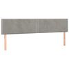 vidaXL Boxspringbett mit Matratze Hellgrau 160x200 cm Samt
