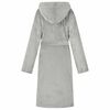 vidaXL Bademantel Hoodie Grau XL Flanell