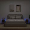 vidaXL TV-Wandschr&auml;nke mit LED-Leuchten 2 Stk. Braun Eichen-Optik
