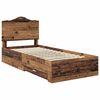 vidaXL Bettrahmen mit Kopfteil Altholz 90 x 190 cm Holzwerkstoff