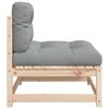 vidaXL Gartensofas ohne Armlehnen mit Kissen 2 Stk. Massivholz Kiefer