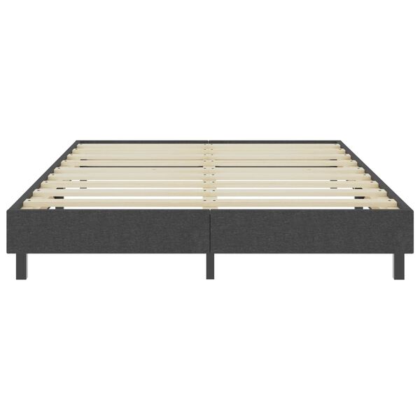 vidaXL Boxspring-Bettgestell Grau Stoff 160x200 cm