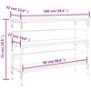 vidaXL Konsolentisch R&auml;uchereiche 100x32x75 cm Holzwerkstoff