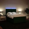 vidaXL Boxspringbett mit Matratze Dunkelgr&uuml;n 140x200 cm Samt