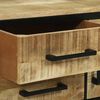 vidaXL Konsolentisch mit T&uuml;r Braun 100 x 35 x 70 cm Massivholz Mango