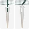 vidaXL Zaunpfosten Gr&uuml;n 100 x 0,4 m (16 x 16 mm Maschen) Stahl und PVC