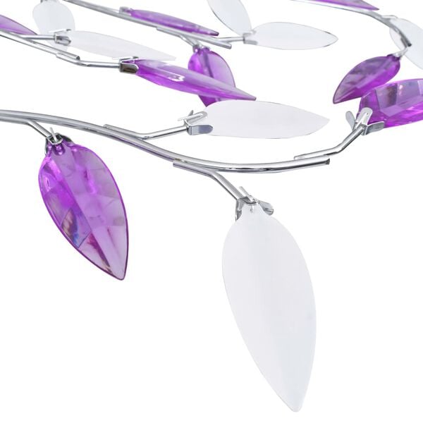 vidaXL Deckenleuchte mit Acrylglas-Bl&auml;tter f&uuml;r 5 x E14-Lampen Lila