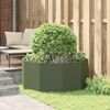 vidaXL Pflanzk&uuml;bel Olive Gr&uuml;n 120 x 120 x 50 cm Stahl
