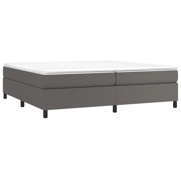 vidaXL Boxspringbettgestell Grau 200x200 cm Kunstleder