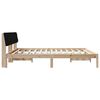 vidaXL Bettgestell Braun und Schwarz 200 x 200 cm Massivholz Kiefer
