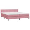 vidaXL Boxspringbett mit Matratze Rosa 200x210 cm Samt