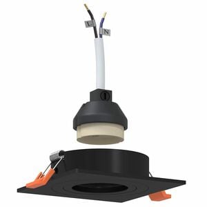 vidaXL Spotlight 6 Stk. Schwarz 9 x 9 x 2 cm Aluminium