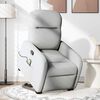 vidaXL Massagesessel mit Aufstehhilfe Wolkengrau Stoff