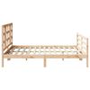 vidaXL Massivholzbett mit Kopfteil 160x200 cm