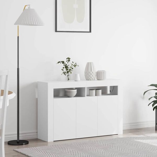 vidaXL Sideboard Wei&szlig; 116 x 30 x 75 cm Holzwerkstoff