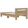 vidaXL Bettrahmen mit Kopfteil Artisan-Eiche 75 x 190 cm Holzwerkstoff