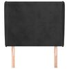 vidaXL Kopfteil mit Ohren Schwarz 103x23x118/128 cm Samt