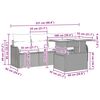 vidaXL Sofa Set mit Kissen 5 pcs Braun Poly-Rattan