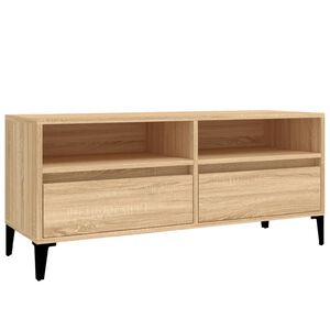 vidaXL TV-Schrank Sonoma-Eiche 100x34,5x44,5 cm Holzwerkstoff