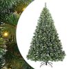 vidaXL K&uuml;nstlicher Weihnachtsbaum mit 300 LEDs Gr&uuml;n 210 cm PE und PVC