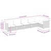 vidaXL 6-tlg. Garten-Sofagarnitur mit Kissen Schwarz Poly Rattan