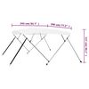 vidaXL 4-Bow Bimini Top Wei&szlig; 243x196x137 cm