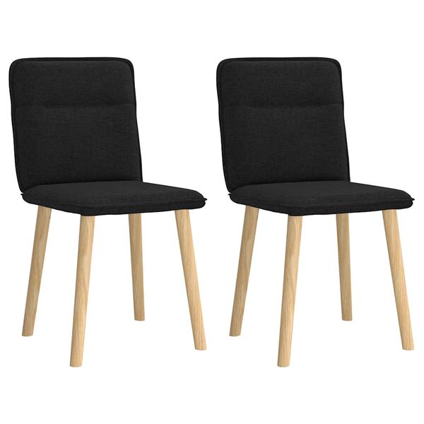 vidaXL Esszimmerst&uuml;hle 2 Stk. Schwarz Stoff