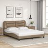 vidaXL Bett mit Matratze "Hvar" Cappuccino-Braun 160x200 cm Kunstleder