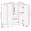vidaXL Sideboard Braun 60 x 33 x 75 cm Massivholz Mango