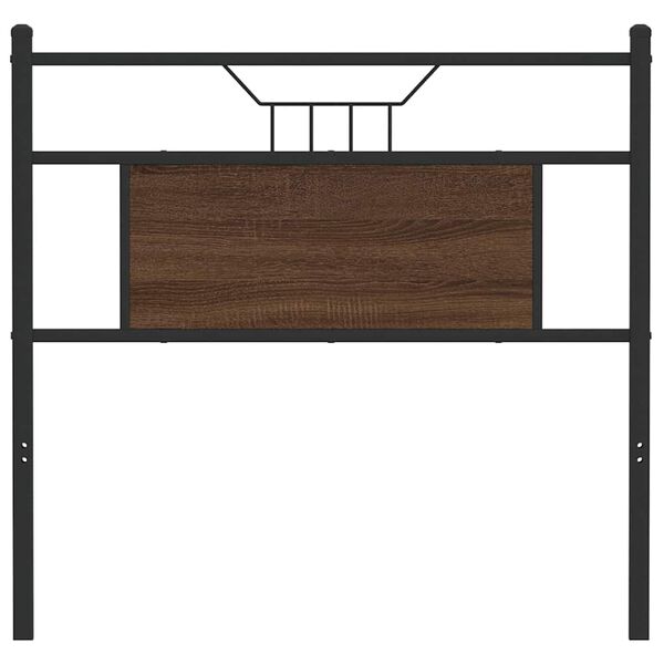 vidaXL Kopfteil Braun Eichen-Optik 75 cm Holzwerkstoff und Stahl