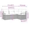 vidaXL Sofa Set 4 pcs Beige Poly-Rattan
