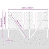 vidaXL Zaunpfosten Grau 50 x 0,6 m (50 mm Gewebe) Stahl und PVC