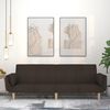 vidaXL Schlafsofa 2-Sitzer mit 2 Kissen Dunkelbraun Stoff