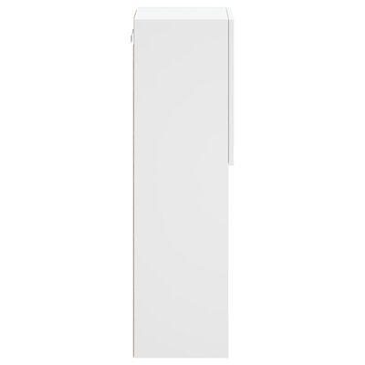 vidaXL TV-Schränke mit LED-Leuchten 2 Stk. Weiß 30,5x30x102 cm