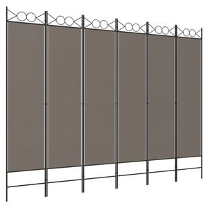 vidaXL 6-tlg. Paravent Anthrazit 240x200 cm Stoff