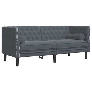 vidaXL Sofa Dunkelgrau 174 x 74,5 x 70,5 cm Samt