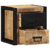 vidaXL Nachttische 2 Stk. 40x35x40 cm Raues Mango-Massivholz