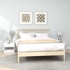 vidaXL Nachttische 2 Stk. Hochglanz-Wei&szlig; Holzwerkstoff