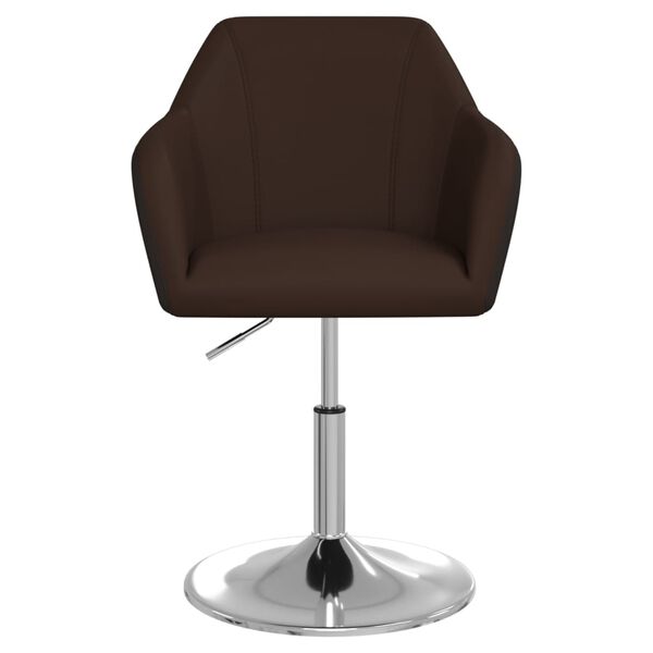 vidaXL Esszimmerst&uuml;hle 6 Stk. Braun Kunstleder