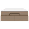 vidaXL Bettgestell mit Matratze mit Matratze 2 pcs Hellbraun PVC