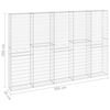 vidaXL Gabionenwand mit Abdeckung Verzinkter Stahl 300x30x200 cm