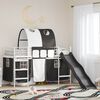 vidaXL Kinder-Etagenbett Wei&szlig; und Schwarz 90 x 190 cm Metall