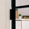 vidaXL Innent&uuml;r Schwarz 102x201,5 cm Hartglas & Aluminium Schlank