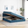 vidaXL Bett mit Stauraum und LED mit LED Dunkelblau 180 x 200 cm Samt