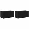 vidaXL TV-Schrankset 2 pcs Schwarz Holzwerkstoff