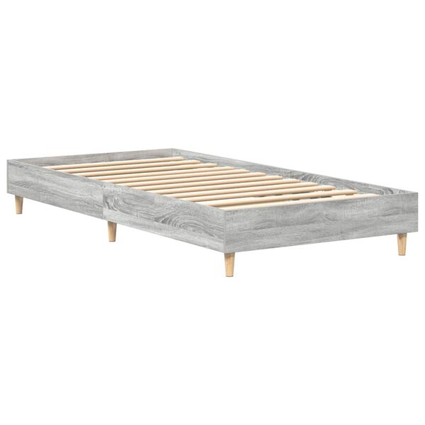 vidaXL Bettrahmen Graues Sonoma 203 x 93 x 25 cm Holzwerkstoff