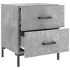 vidaXL Nachttisch Betongrau 40x35x47,5 cm Holzwerkstoff