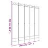vidaXL 5-tlg. Paravent Schwarz 200x220 cm Stoff
