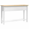 vidaXL Beistelltisch Wei&szlig; 114 x 34,5 x 73 cm Massives Kiefernholz