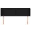 vidaXL Kopfteil mit Ohren Schwarz 147x16x78/88 cm Stoff